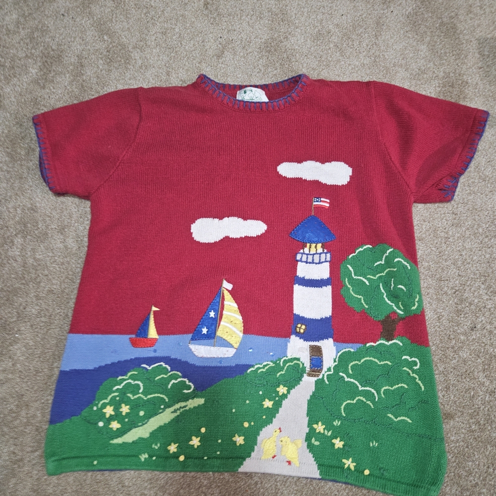 Quacker Factory Womens Nautical Knit Sweater